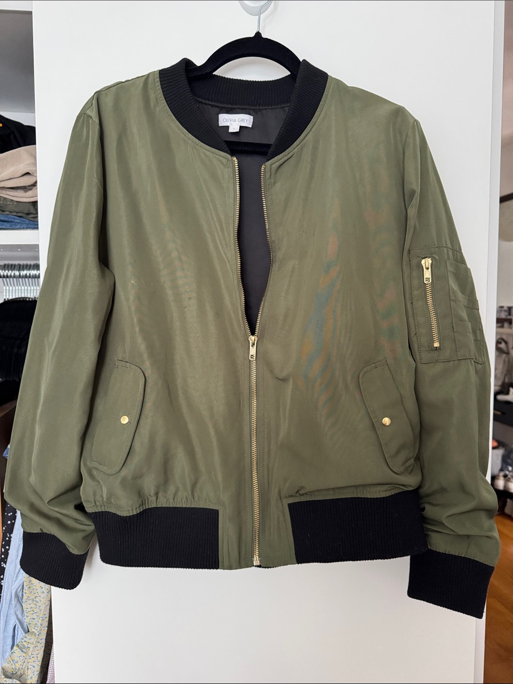 Women's Bomber Jacket | Olive Green
